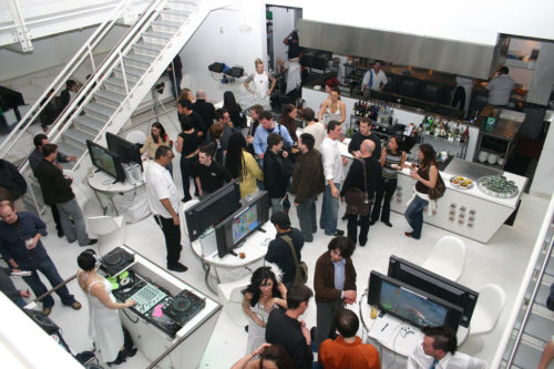 A photo of the DJ and attendees at the Xbox Spring Showcase 2006